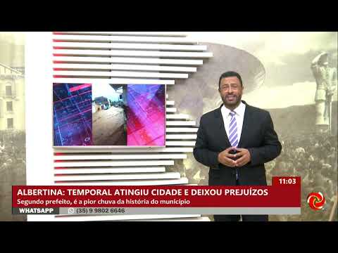 Temporal histórico provoca estragos em Albertina