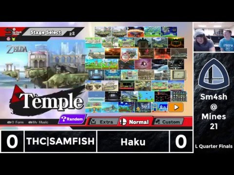 Sm4sh@Mines 21 - THC|SAMFISH (Villager) Vs. Haku (Pikachu) - Losers Quarterfinals