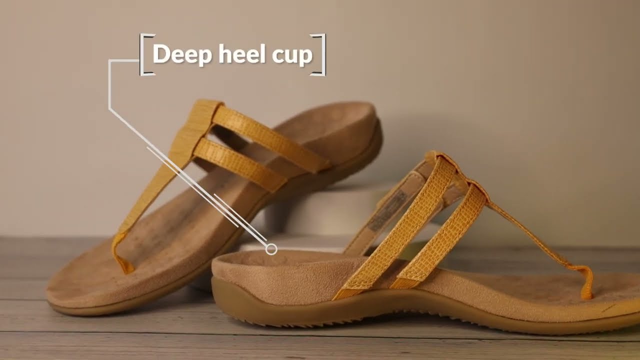 Watch Vionic Elvia - Women's Adjustable Slip-on Orthotic Sandal video
