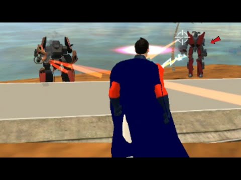 Vegas Crime Simulator // Super hero fight with Car Rebot
