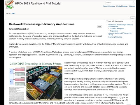 HPCA 2023 Tutorial: Real-World Processing-in-Memory Architectures