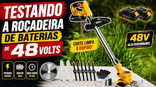 ROÇADEIRA ELÉTRICA 48V É BOA MESMO? TESTEI E MOSTRO TUDO!