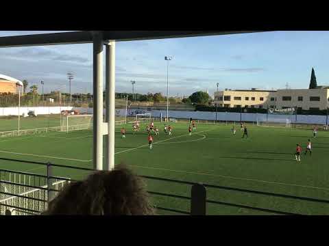 Asistencia de Pablo para Víctor,1ª Jornada de liga Infantil 1º año Badajoz "C" 15- Hispanolusa "C" 0