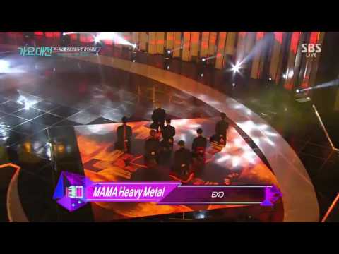 EXO MAMA HEAVY METAL @ SBS GAYO 2016