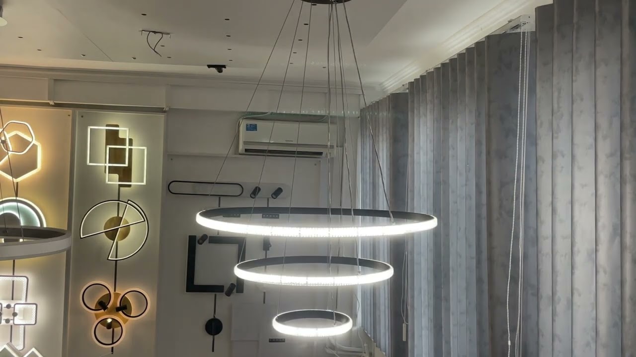 Люстра керована світлодіодна підвісна AKRILIKA 3R 70 Вт 600x1100 мм Чорна Esllse