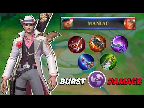 CLINT MANIAC! BUILD BURST DAMAGE CLINT ONE SHOT ONE KILL - Mobile Legends
