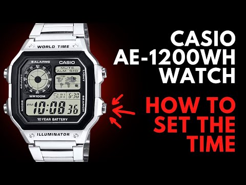 So stellen Sie die Uhrzeit auf der Casio Royale AE-1200WH-Uhr ein