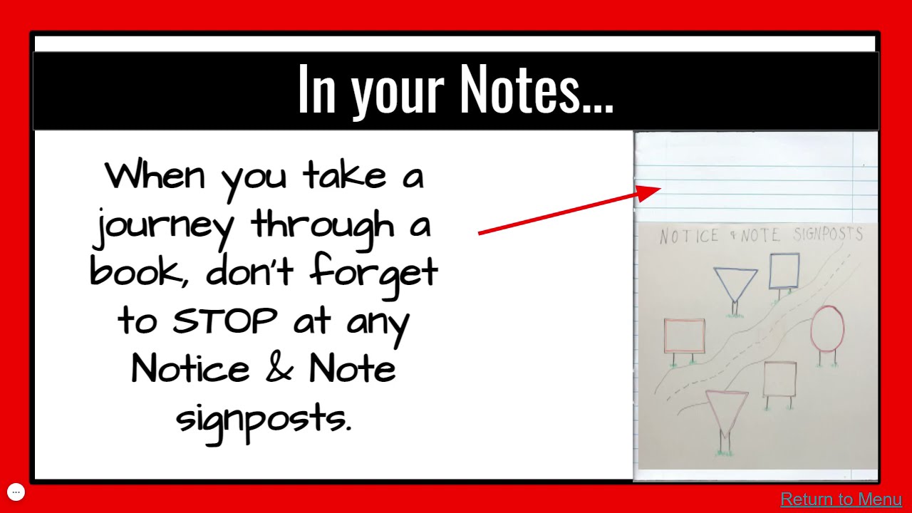 Notice and Note Signposts Introduction