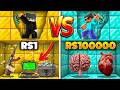 Rs1 vs Rs 1,00,000 ILLEGAL ITEMS MINING CHALLENGE IN MINECRAFT..