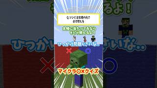 ひっかからずに全問正解できる？【マイクラ〇×クイズ】 #shorts