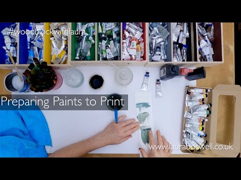 Japanese Woodblock With Laura Episode 24 - Preparing Paints to print Japanese Woodblock