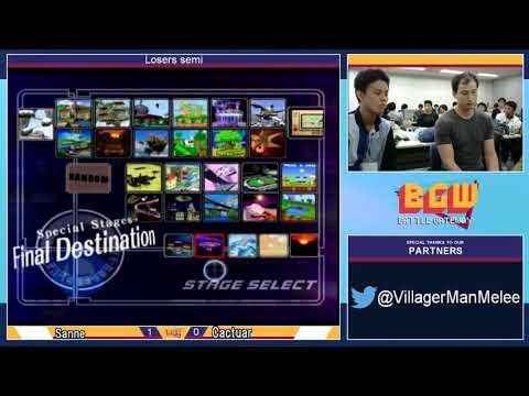 BGW18 SSBM -  Sanne(Fox) Vs. Cactuar (Fox) Smash Melee Losers Semi