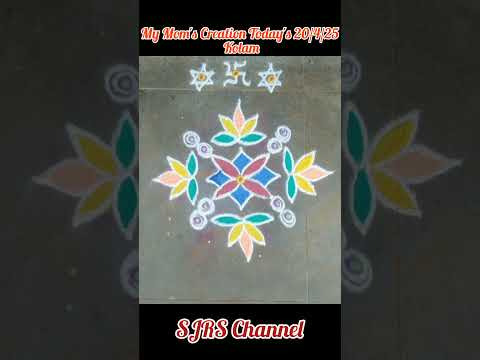 ✨ My Mom's Creation Today's 20/4/25 Kolam ✨