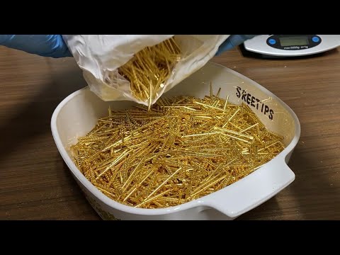 Gold Recovery 10 Pounds Gold Plated Pins In Under 3 Minutes