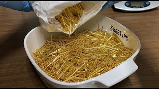 Gold Recovery 10 Pounds Gold Plated Pins In Under 3 Minutes