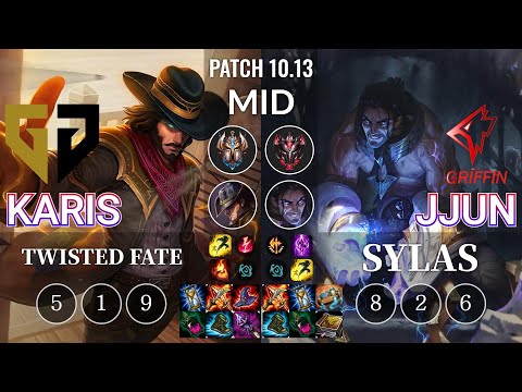 GEN Karis Twisted Fate vs GRF jjun Sylas Mid - KR Patch 10.13
