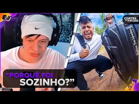 ARUAN REAGE: FUI SOZINHO PARA VIAGEM DO LIDER INTERNACIONAL 😭 (RENATO GARCIA) - Cortes do Aruan