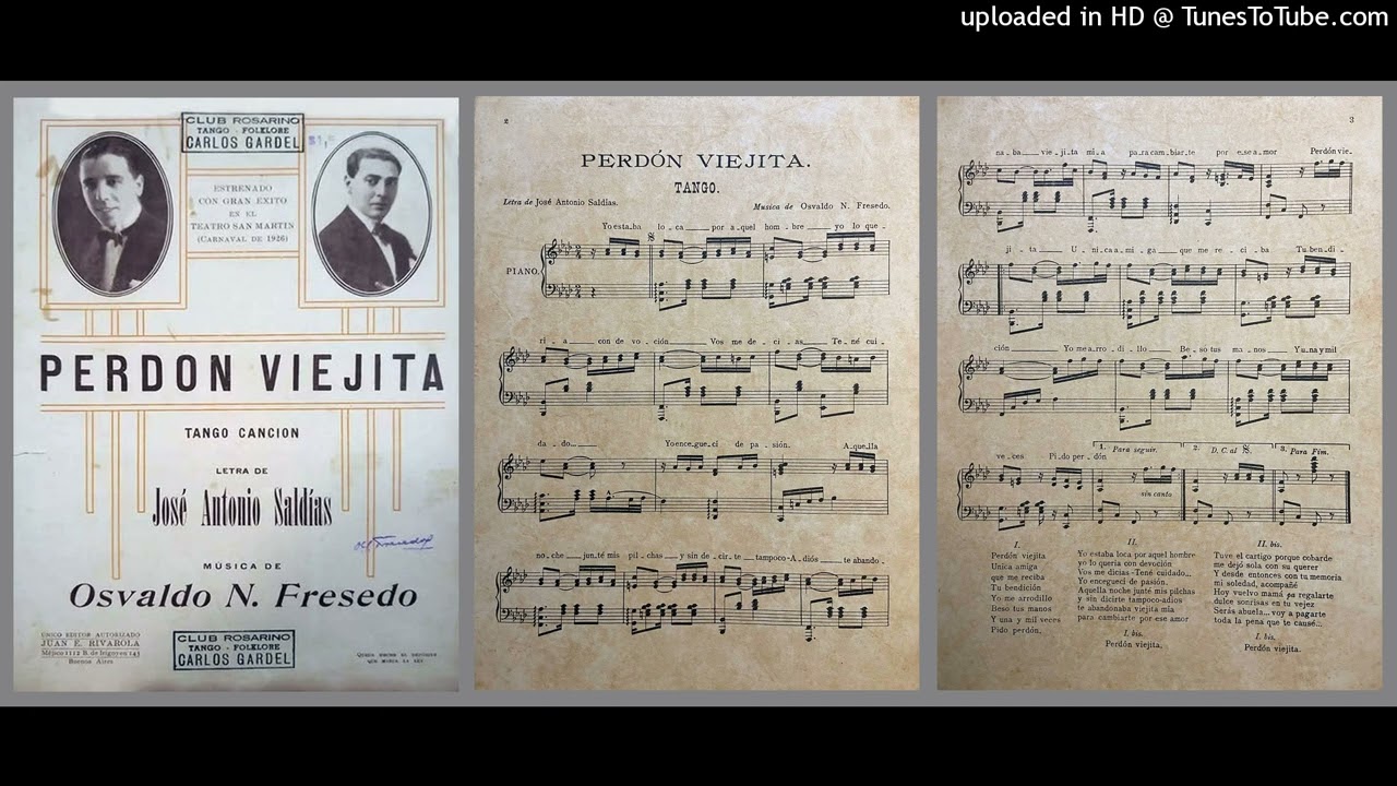 Perdon viejita - Carlos Gardel con OT Fresedo - 1925