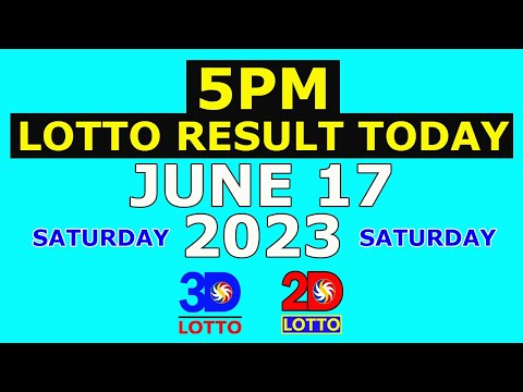 5pm Lotto Result Today June 17 2023 (Saturday)