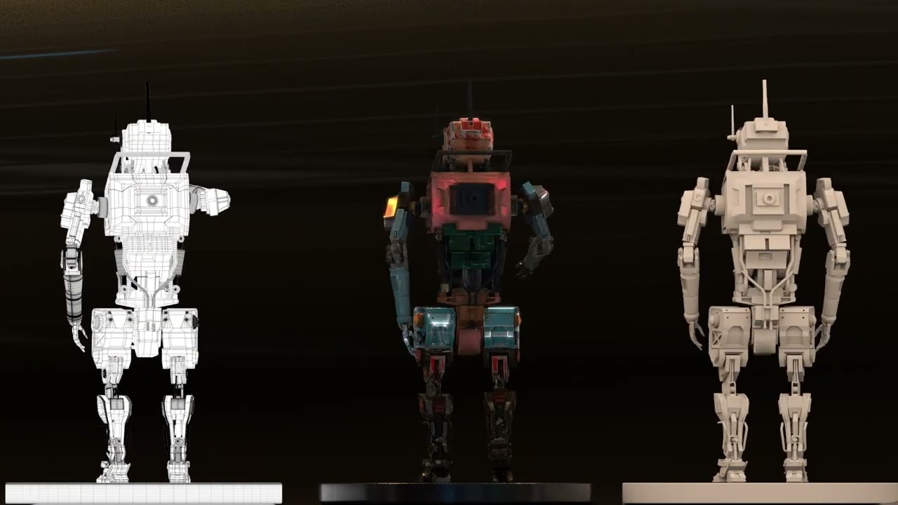 Futuristic Robot 3D Model | Maya + Substance Painter