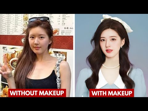 CHINESE ACTRESS WITH OPEN MOUTH MAKEUP AND WITHOUT MAKEUP |  CHINESE ACTORS