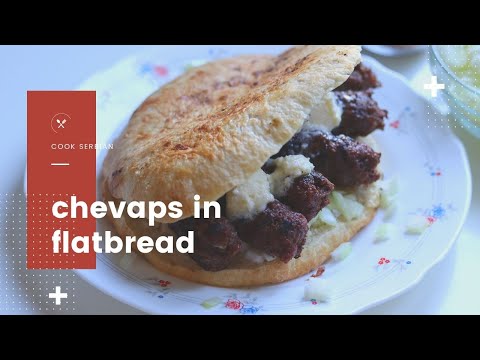 Chevaps in flatbread | CookSerbian