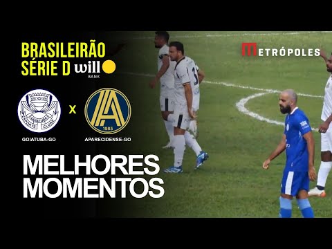 Confira os melhores momentos de GOIATUBA-GO 2 X 3 APARECIDENSE-GO pelo Brasileirão Série D Will Bank