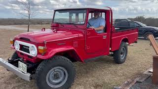 1978 Toyota Land Cruise FJ45 Pickup Cold Start