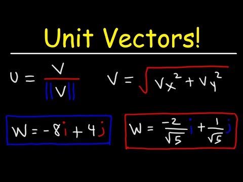 How To Find The Unit Vector
