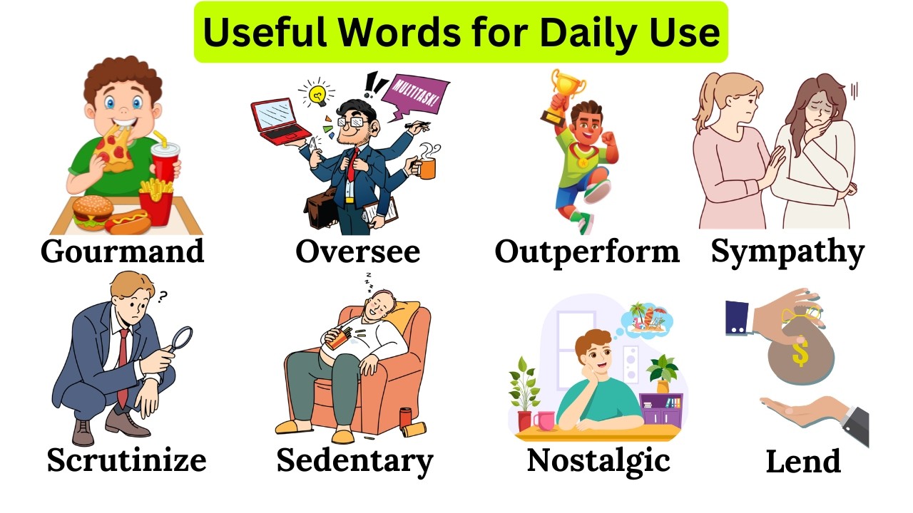 English Vocabulary with Pictures | Most Common Words for Daily Speaking Practice - YouTube video featuring the word scrutinize