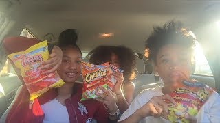 Flaming Hot Cheetos Challenge | #curlsisterstv