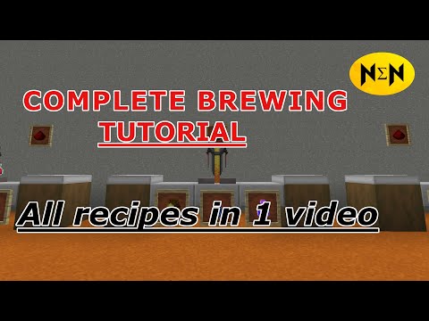 Potion Brewing tutorial ALL THE RECIPES IN 1 VIDEO Minecraft 1.16 +