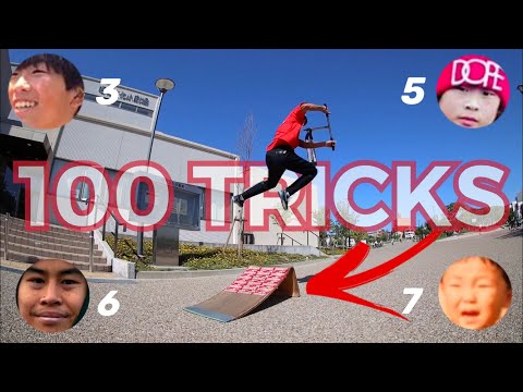 100 PRO SCOOTER TRICKS【MINI KICKER CHALLENGE】WAS IT POSSIBLE?!?