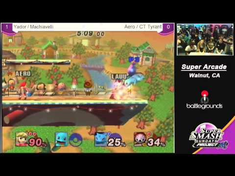 Yador & Machiavelli vs Aero & Tyrant - Doubles Losers Final - Super Smash Sundays ProjectM 2/2/14