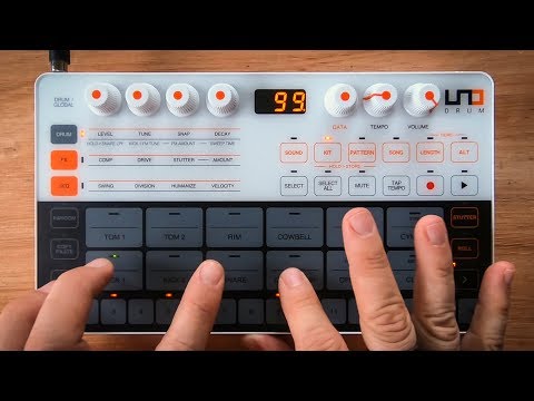 IK Multimedia UNO Drum Analog/PCM Drum Machine 2019 - Present - White / Black image 4