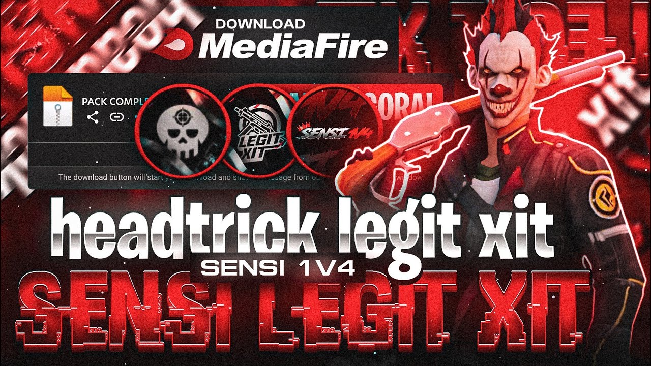 Novo!! PACK DA LEGIT.XIT 19.1 😈 HEADTRICK LEGIT XIT - SENSI 1V4 - PAINEL 1V4 - MELHOR SENSIBILIDADE