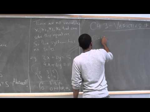 Math 392 Lecture 21 - The three kinds of solutions for linear systems of equations