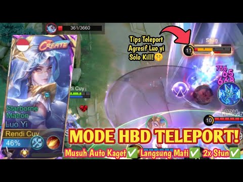 LUO YI MODE HBD TELEPORT RUMPUT DEPAN MUSUH! AUTO KAGET!😆 BUILD LUO YI TERSAKIT 2026 - MLBB