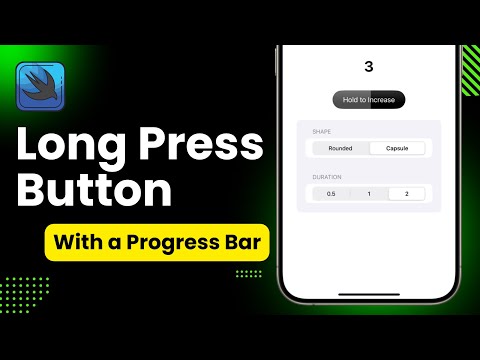 Long Press Button With Progress Bar - SwiftUI - Xcode 15 thumbnail