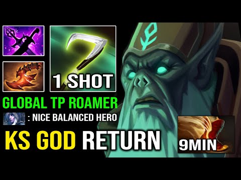 EPIC Global TP Roaming 9Min Boots Necrophos Instant 1 Shot KS God with Unlimited HP Regen Dota 2