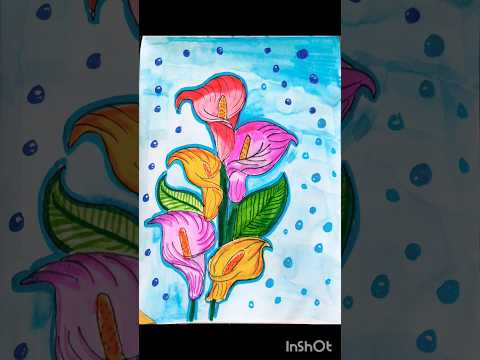 flowers panting #shorts #trending #art #flowers