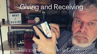 Giving and receiving. Philippians 4:17