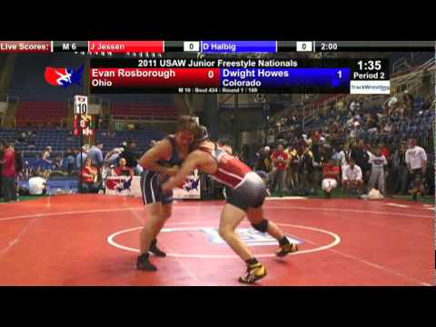 Junior Freestyle 189 - Dwight Howes (CO) vs. Evan Rosborough (OH)
