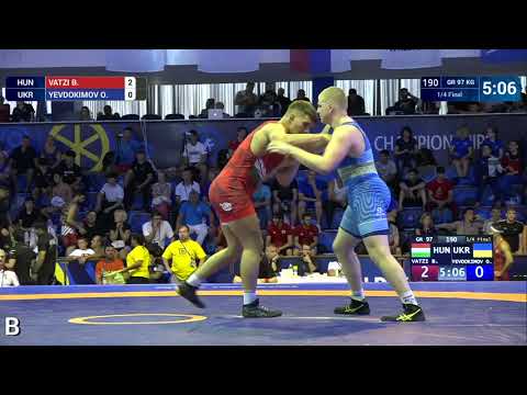 1/4 GR - 97 kg: B. VATZI (HUN) v. O. YEVDOKIMOV (UKR)