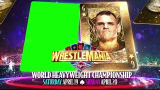 Wrestlemania 41 World Heavyweight Championship card green screen