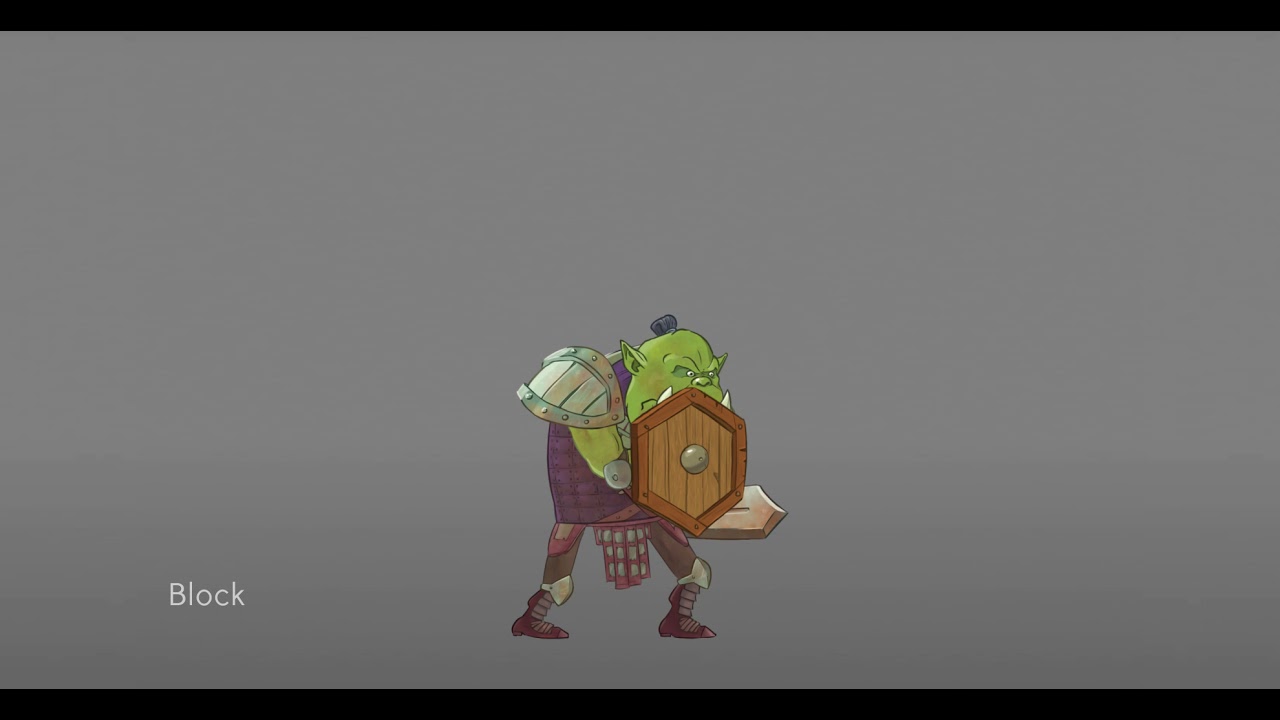 Orc warrior (Spine animation)