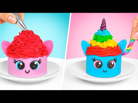 🧁 Cutest & Yummiest Cupcakes Ever! 🌈🦄 Cactus, Orange & Mini Unicorn Cake DIY 🍊🌵