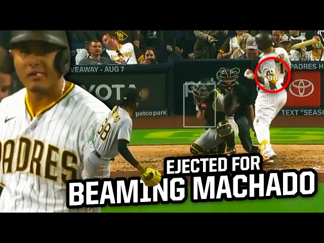 Pitcher ejected for throwing behind Machado, a breakdown
