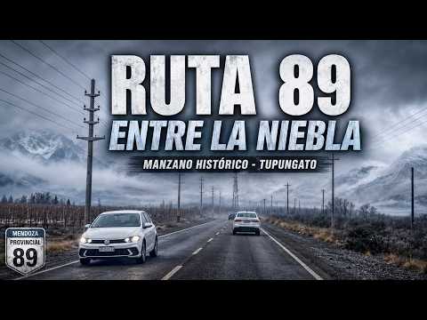 LA RUTA 89 DESAPARECIÓ ENTRE LA NIEBLA, DEL MANZANO HISTÓRICO A TUPUNGATO BAJO EL INVIERNO MENDOCINO