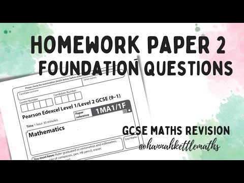 Half Past Paper - Week 2 - Foundation Edexcel GCSE Maths - Maths Revision
